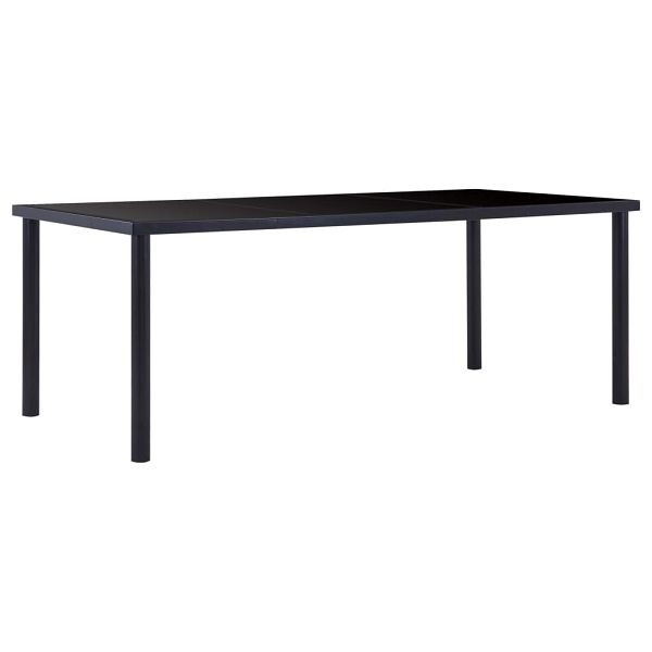 vidaXL Esstisch Schwarz 200 x 100 x 75 cm Hartglas, 281856