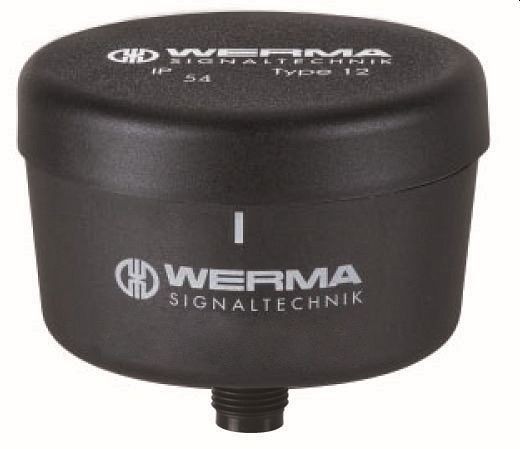 WERMA Anschlusselement M12 Rohrmontage 12-24VDC 57 x 70 mm BK- schwarz, 840.860.55