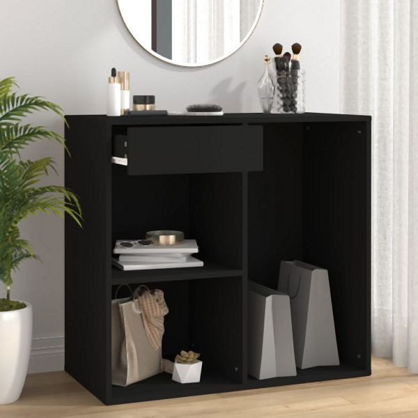 vidaXL Kosmetikschrank Schwarz 80x40x75 cm Holzwerkstoff, 808838