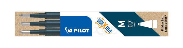 PILOT Tintenrollermine FriXion BLS-FR7 - 0,4 mm, schwarzblau, 3er Pack, BLS-FR7-BB