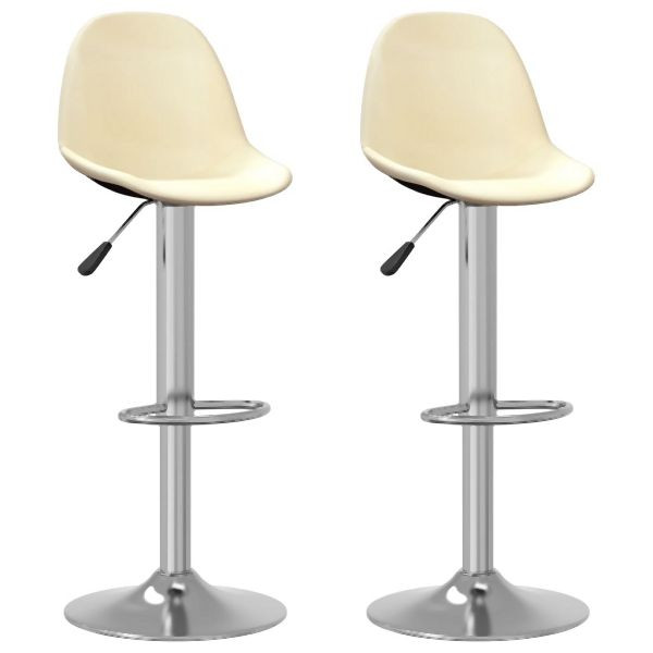 vidaXL Barhocker 2 Stk. Creme Stoff, für ein Glas Wein, 333383