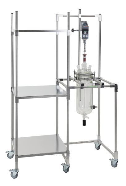 Rettberg Gestell ohne Flanschhalterung, mit seitlichem Anbau, 55 x 55 x 185 cm, 107000208