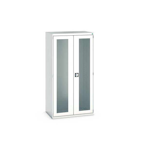 bott cubio Sichtfensterschrank, BxTxH: 1050x525x2000mm, RAL 7035, Lichtgrau, 40013023.16V
