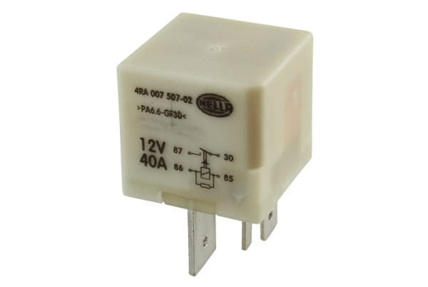 HELLA Relais, Glühanlage, 12V, 5-polig, Schließer, Farbe: weiß, 4RA 007 507-021