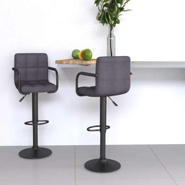 vidaXL Barhocker 2 Stk. Taupe Stoff, für ein Glas Wein, 334644