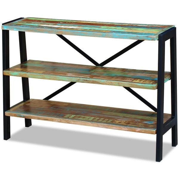 vidaXL Sideboard 3 Regalböden Altholz, 243274