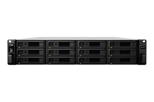 Synology Expansionseinheit, 12-Bay, ohne HDD, Hotswap, eSATA, für Synology NAS, 19", 2HE, 2x PSU, RX1217RP