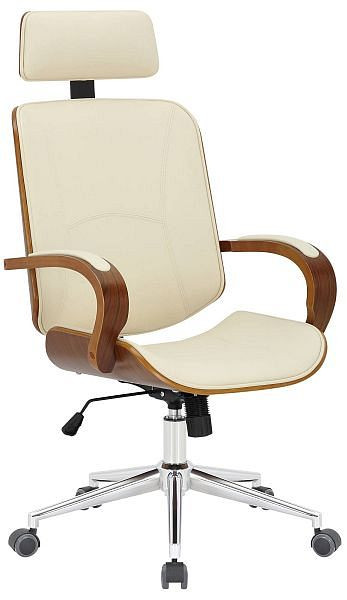 CLP Bürostuhl Dayton, walnuss/creme, 191091104, 4251152628819