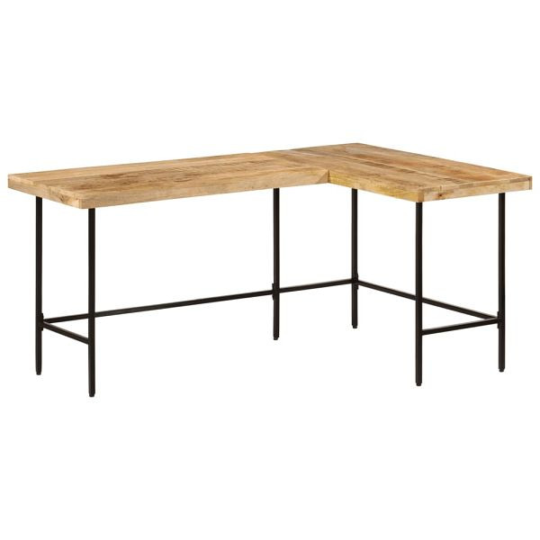 vidaXL Schreibtisch 165x110x77 cm Massivholz Mango und Eisen, 353333