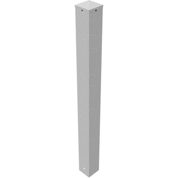 Stein HGS Absperrpfosten -Bollard- 100 x 100 mm, feststehend/zum Einbetonieren, verzinkt, ohne Ösen, 40100