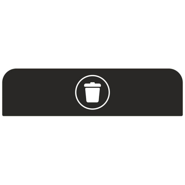 STEIN HGS Configure Recycling-Station Hinweistafel Abfall, schwarz, 125 Liter, DE, 84082.0001