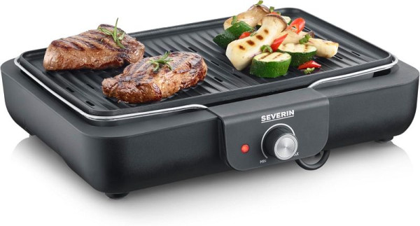 SEVERIN Tischgrill mit Grillrost, schwarz, PG 8556, 4008146043666