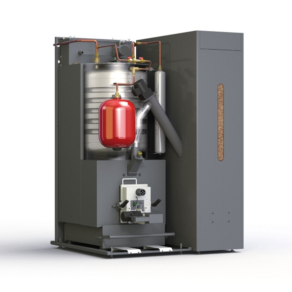 Solarbayer Pelletkessel PLT-18 AC Compact, 18kW Pelletheizung mit Warmwasserboiler, 300811800