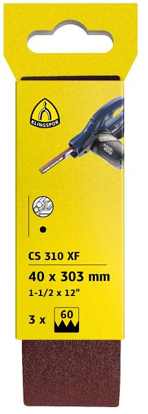 Klingspor CS 310 XF Feilenbänder 13 x 457 mm Korn 40 F4G zur Selbstbedienung verpackt im Reiter, VE: 18 Stück, 248820