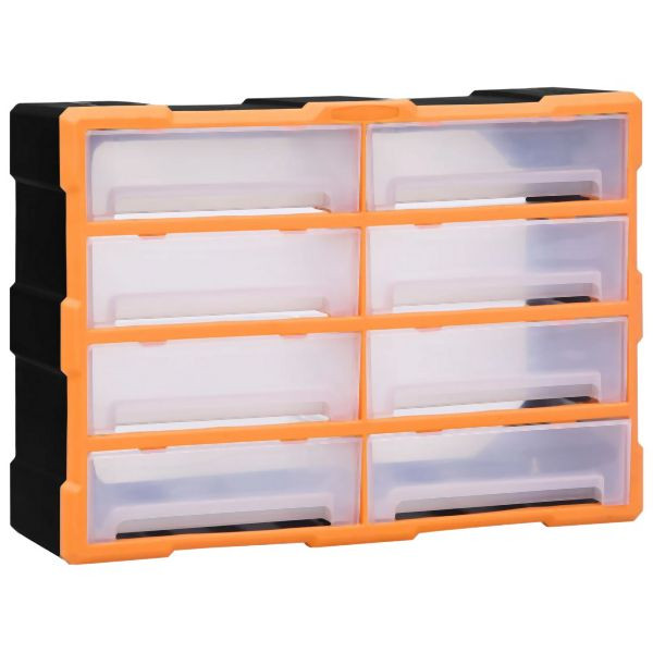 vidaXL Multi-Schubladen-Organizer 8 große Schubladen 52x16x37 cm, 149599
