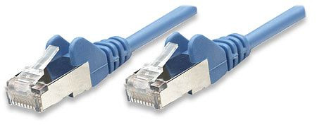 INTELLINET Netzwerkkabel, Cat5e, SF/UTP, CCA, RJ45-Stecker/RJ45-Stecker, 10,0 m, blau, 330862