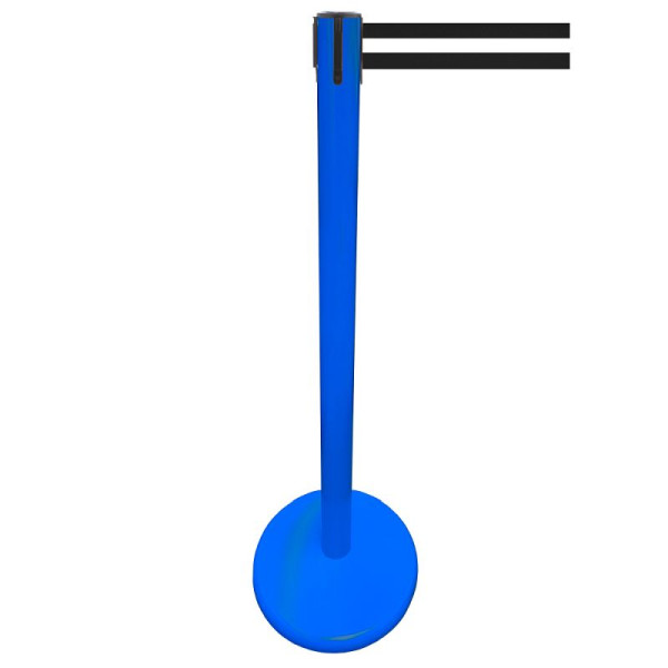 Stein HGS Personenleitsystem -P-LINE Future-, Metall/ blau, schwarz/weiß/schwarz waagerecht (gestreift), mit Sicherheitsverschluss (selbstlösend), 12793-0403