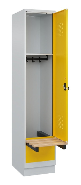 C+P Spind Evolo PLUS, 1 Abteile, 1950x400x815mm, 7035/1023, Drehriegel, 049040-12 S10001