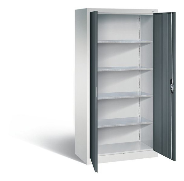 C+P Werkzeugschrank Acurado, H1950xB930xT500mm, Farbe: Lichtgrau / Anthrazitgrau, Muldengriff, 8921-00 S11150