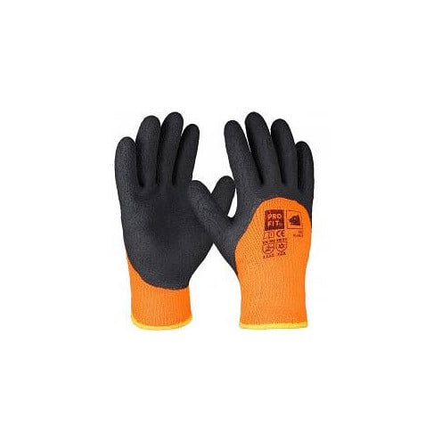 PRO FIT Winter Latex-Handschuh, schwarz, 3/4 Beschichtung, Größe: 8, VE: 6 Paar, 553-8