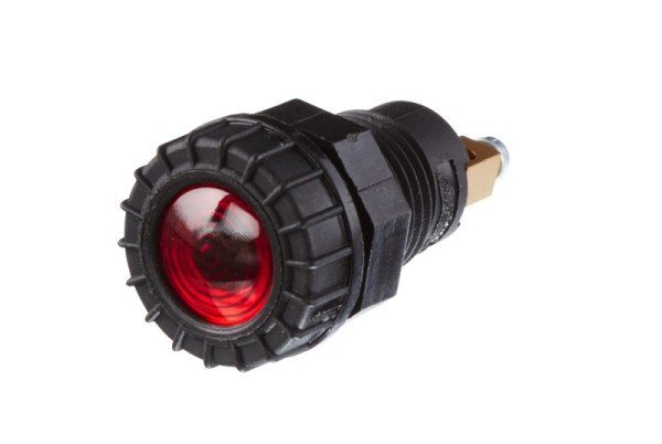 HELLA Kontrollleuchte, Halogen, 12/24V, H, geschraubt, mit Schraubanschluss, rot, 2AA 008 592-031