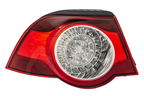 HELLA Heckleuchte, LED, glasklar/rot, äusserer Teil, für u.a. VW Eos (1F7, 1F8), ECE, links, 2VA 009 246-131