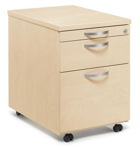 Deskin Rollcontainer MULTI M pro, Ahorndekor, B 435 x H 590 x T 600 mm, 1 Schub, 290493