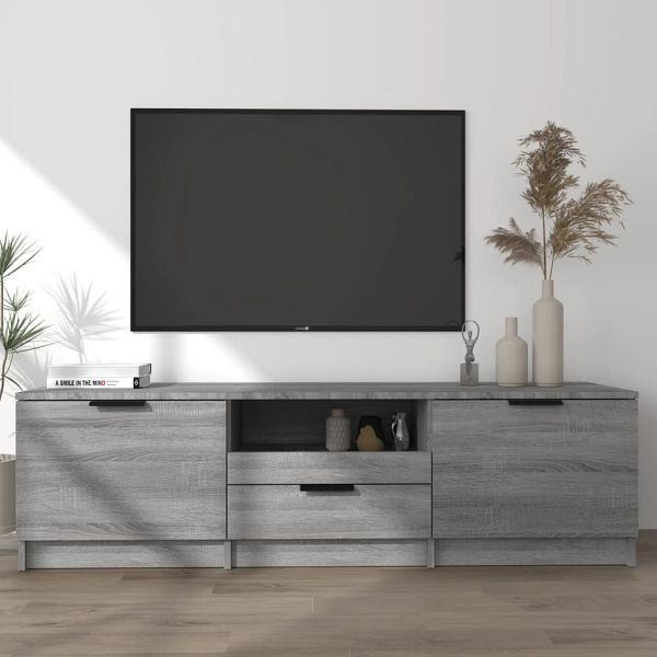 vidaXL TV-Schrank Grau Sonoma 140x35x40 cm Holzwerkstoff, 817112