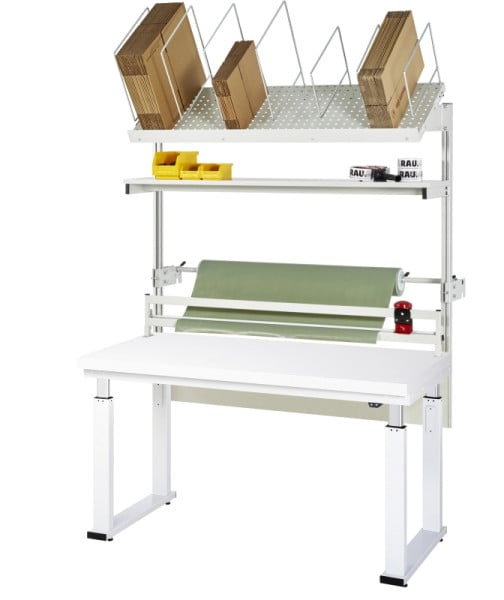 RAU Packtisch Komplettset 03, 08-WB, B1500 x T700, H-Platte, 08-WB-150-070-H-VP03.12