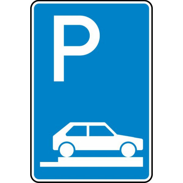 Stein HGS Parken auf Gehwegen ganz quer zur Fahrtrichtung rechts Nr. 315-85, 420 x 630 mm, RA1, Alform, 315-85-112