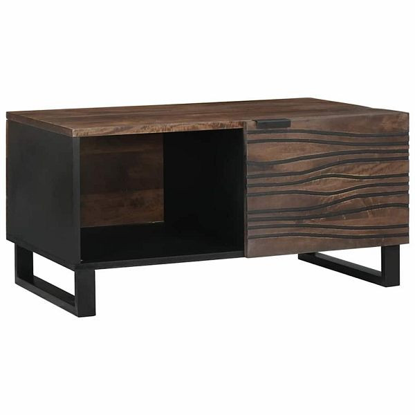 vidaXL Couchtisch Braun und Schwarz 80 x 50 x 40 cm, 4018012