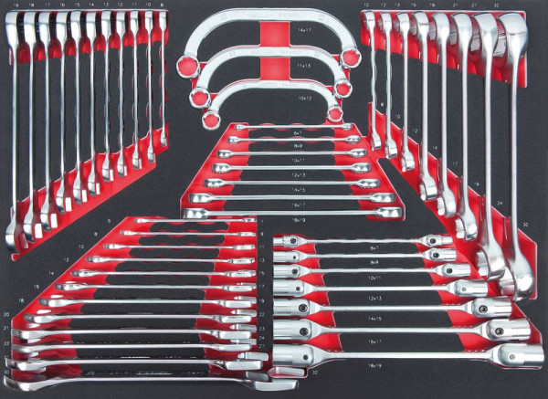 KS Tools SCS Schlüssel-Satz, 48-teilig in 1/1 Systemeinlage, 711.0048