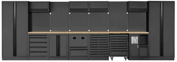 Kraftwerk MOBILIO BLK 8er Kombi mit Lochwand, Buche, 3964Q-BLK