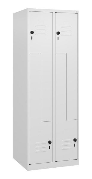 C+P Z-Spind Classic PLUS, 4 Abteile, 1700x600x500mm, 9016/9016, Drehriegel, 0800037-204 S10010