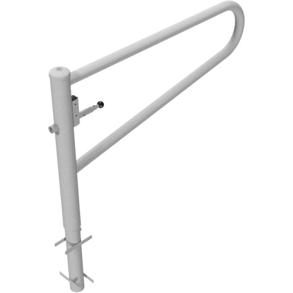 Stein HGS Drehbare Gatterschranke 360°, 1500 mm / ohne Farbe, vorgerüstet für Vorhangschloss, zum Einbetonieren, 413.151v