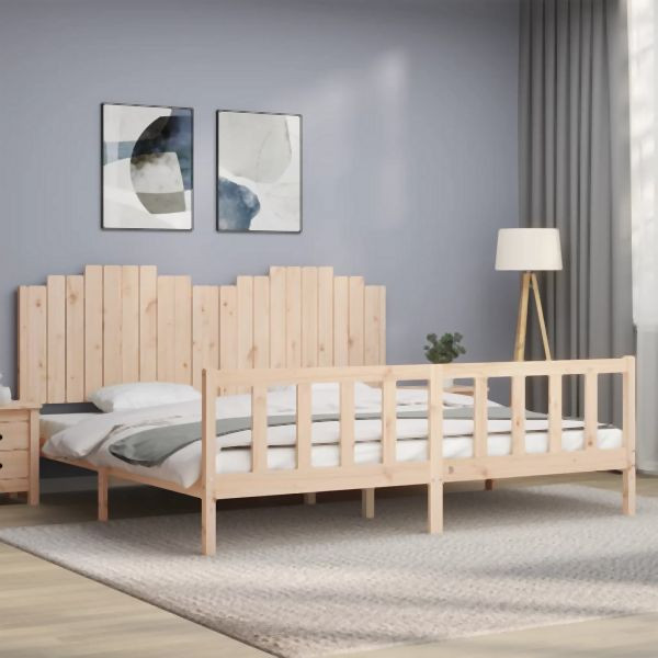 vidaXL Massivholzbett ohne Matratze 200x200 cm Kiefer, 3192316