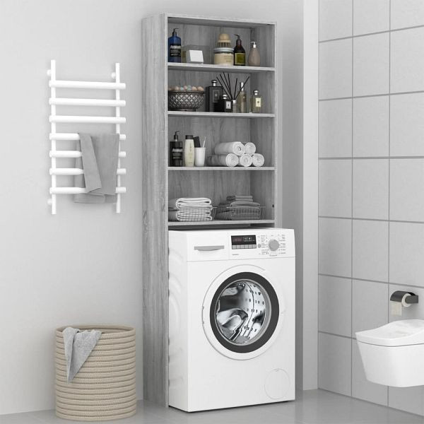 vidaXL Waschmaschinenschrank Grau Sonoma 64x24x190 cm, 815952