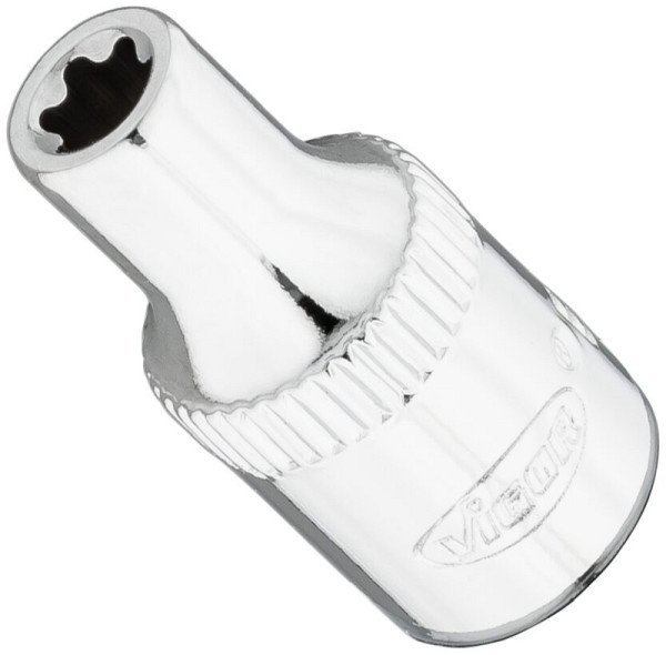 VIGOR T-Plus Steckschlüsseleinsatz, Vierkant 6,3 mm (1/4 Zoll), E+ Profil, E5+, V7920-EP5