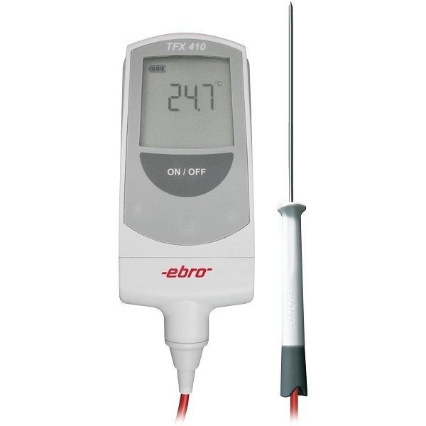 ebro TFX 410 Präzisions-Kernthermometer mit fest angeschlossenem Pt 1000 Fühler, 1340-5410