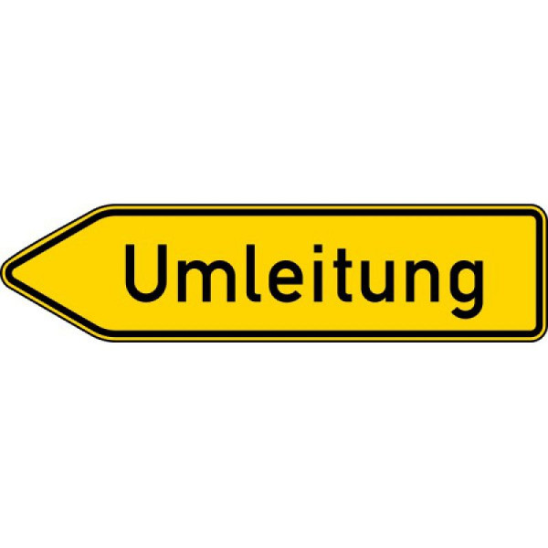 Stein HGS Umleitungswegweiser, einseitig, linksweisend Nr. 454-10, RA1, Alform, 454-10-112