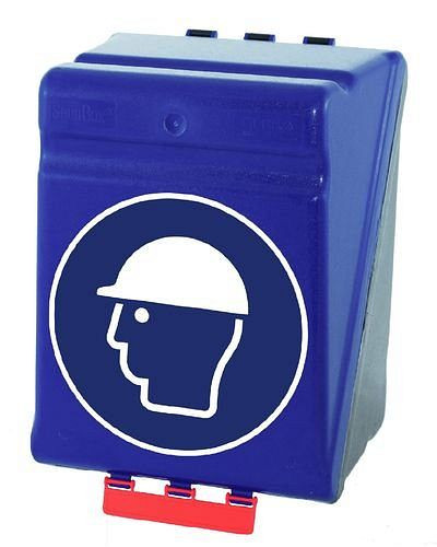 DENIOS Maxibox zur Aufbewahrung von Kopfschutz, blau, 119-583