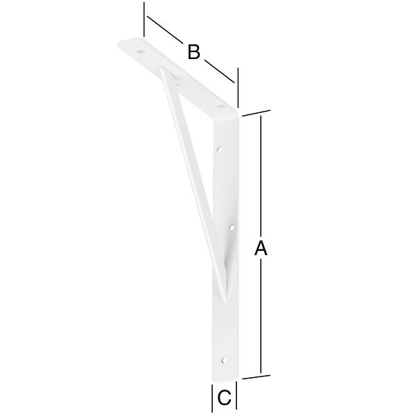 Vormann Stegkonsolen 250 x 150 mm, weiß, VE: 10 Stück, 000159250W