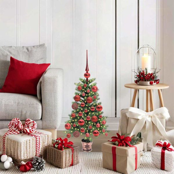 vidaXL Weihnachtsbaum mit 150 LEDs mit Ständer Grün 65 cm PE, 3396291