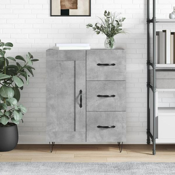 vidaXL Sideboard Betongrau 69,5x34x90 cm Holzwerkstoff, 830256