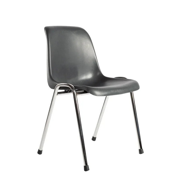 Lüllmann Formschalenstuhl Premium, 450/800 x 490 x 520 mm, chrom/anthrazit, 230110