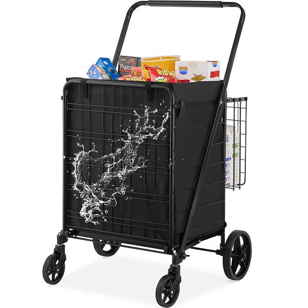 VEVOR Einkaufstrolley Einkaufswagen Klappbar 150,5 kg Belastbar, Einkaufsroller Handwagen Multifunktional 600D-Oxford-Gewebe, XYCZDST330186UI5MV0