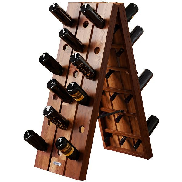 casaria Klappbares Weinregal für 36 Flaschen im stilvollen Design, 105587