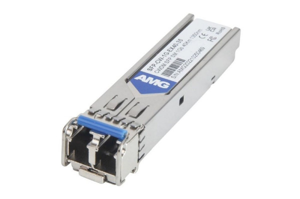 AMG Systems SFP, 1Gb/s, Doppelfaser, Singlemode, 40km Reichweite Tx/Rx: 1350nm, LC, DDM, DWDM, SFP-CW-1G-EX40-35