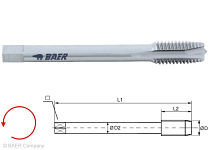 BAER HSSE Maschinengewindebohrer Form B - M 36 x 4,0 - LINKS - DIN 376, 110402024