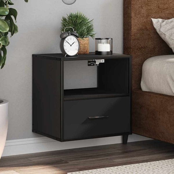 vidaXL Wand-Nachttische 2 Stk. Schwarz 40x31x39,5 cm, 848735